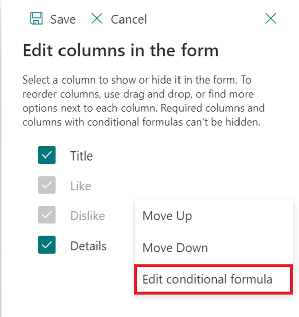 formulário SharePoint — 2) Oculte os campos do formulário do SharePoint (imagem 1 de 5)